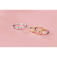 Stackable Small heart Slim Knuckle Rings-Thin Pinky Rings