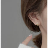 Flower Small Hoop Huggie Earrings-SH028