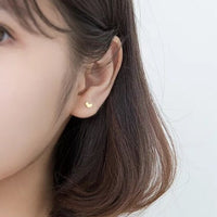 Tiny Heart Stud Earrings-SS006