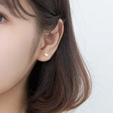 Tiny Heart Stud Earrings-SS006