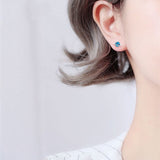 Blue Planets Studs Earrings