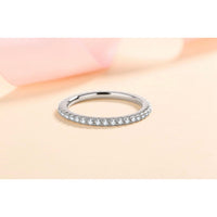 Moissanite Band Ring-Full Eternity Moissanite Band Ring