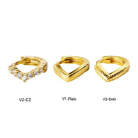 V Shape Baby Hoop Earring-SH027