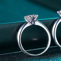 Classic Solitaire Moissanite Engagement Ring-RM003