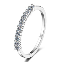 Moissanite Band Ring; Stackable Band ring