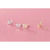 Crystal CZ Butterfly stud Earrings