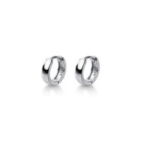 Solid Silver Small Huggie Earrings-SH005