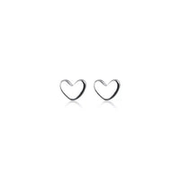 Tiny Heart Stud Earrings-SS006