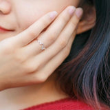 Stackable EKG Wave Band Ring