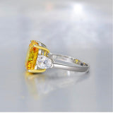 Canary Simulated Diamonds Engagement Ring