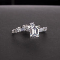 Diamonds Engagement Ring Set-Statement rings-Wedding Bride Ring Set