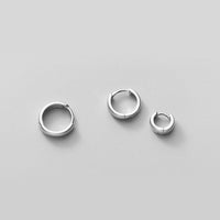 Solid Silver Small Huggie Earrings-SH005