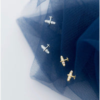 Mini Airplane Stud Earrings-ECZ010