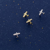 Mini Airplane Stud Earrings