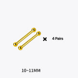 Solid S999 Silver Earrings-Ear Healing Sticks -SS033