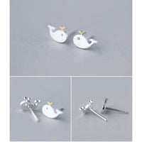 Small Marine Animals Dolphin Studs Earrings