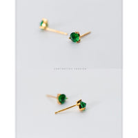 Small Emerald Green Studs Earrings
