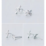 Music Note Treble clef icon Stud Earrings-SS048