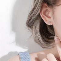 Tiny Dolphin Hollow out Studs Earrings