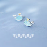 Small Marine Animals Dolphin Studs Earrings