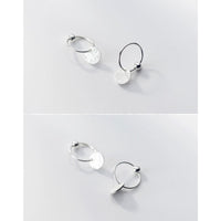 Matte Glossy Flake Drop Huggie Earrings-SH009