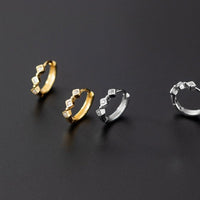 CZ Diamond Shape Huggies Hoop earrings