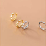 CZ Diamond Shape Huggies Hoop earrings