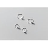 Solid Silver Half Hoop Earrings