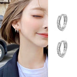 Rome Numeral Huggie Hoop Earrings-SH006