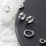 Solid Silver Small Huggie Earrings-SH005