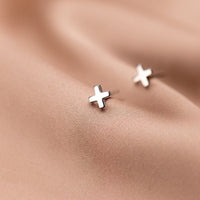 Plain Letter X Studs Earrings-Capital Letter X