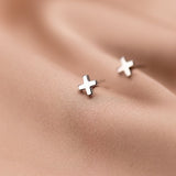 Plain Letter X Studs Earrings-Capital Letter X