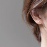 Adorable Kitty Paw Shape Stud Earrings Front view modeling