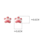 Adorable Kitty Paw Shape Stud Earrings Measurement
