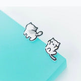 Asymmetry silver Stud Earrings, Asymmetry silver Stud Earrings for kids