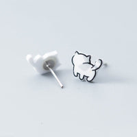 Asymmetry silver Stud Earrings, S925 Asymmetry silver Stud Earrings 