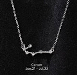 Twelve Zodiac Necklaces, Monthly Constellation Necklace-Month Birthday Horoscope Astrology Gifts