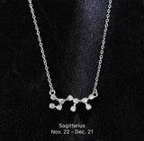 Twelve Zodiac Necklaces, Monthly Constellation Necklace-Month Birthday Horoscope Astrology Gifts