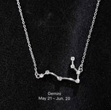 Twelve Zodiac Necklaces, Monthly Constellation Necklace-Month Birthday Horoscope Astrology Gifts