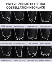 Twelve Zodiac Necklaces, Monthly Constellation Necklace-Month Birthday Horoscope Astrology Gifts