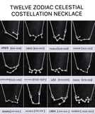 Twelve Zodiac Necklaces, Monthly Constellation Necklace-Month Birthday Horoscope Astrology Gifts