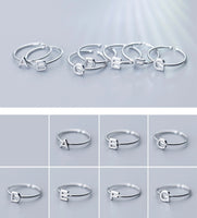 Stackable Adjustable Ring, Initial letter Ring, Capital Letter Name Rings, A-Z Letters
