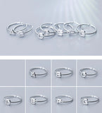 Stackable Adjustable Ring, Initial letter Ring, Capital Letter Name Rings, A-Z Letters