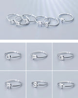 Stackable Adjustable Ring, Initial letter Ring, Capital Letter Name Rings, A-Z Letters
