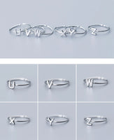 Stackable Adjustable Ring, Initial letter Ring, Capital Letter Name Rings, A-Z Letters