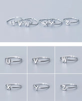 Stackable Adjustable Ring, Initial letter Ring, Capital Letter Name Rings, A-Z Letters