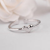 Stackable Small heart Slim Knuckle Rings-Thin Pinky Rings