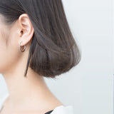 Thin Small Medium Big Hoop Earrings-SH022