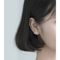 Sparkling Silver Small Star Stud Earrings