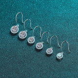Moissanite Diamonds Hook Earrings - EM030